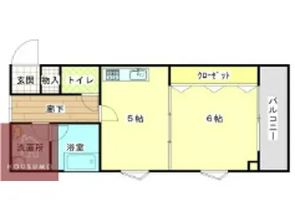 シャノアール(1DK/1階)の間取り写真