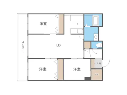 KAIDO YAMANOTE(3LDK/2階)の間取り写真