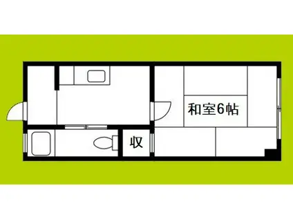 RIZEONE天神ノ森レジデンス(1DK/3階)の間取り写真