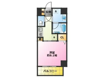 グランリーヴェル新川崎ベリー(1K/7階)の間取り写真