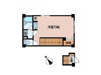 ピースコート池袋(ワンルーム/2階)の間取り写真