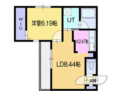 アルトゥーラ(1LDK/4階)の間取り写真