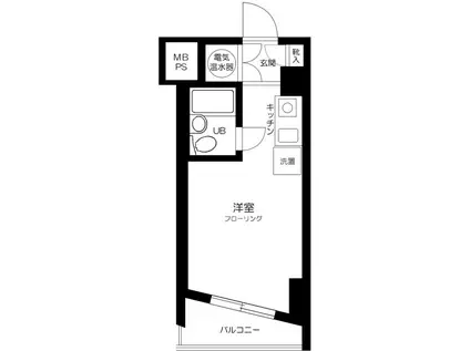 第32宮庭マンション(ワンルーム/9階)の間取り写真