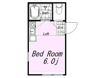 サザン鶴見小野駅前(ワンルーム/1階)の間取り写真