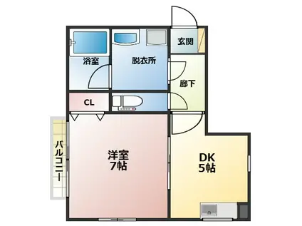 アメニティウィール(1DK/4階)の間取り写真