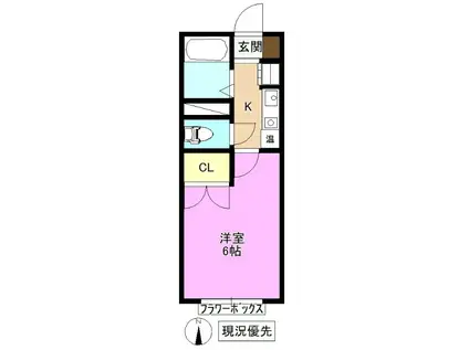 TMコーポ(1K/2階)の間取り写真