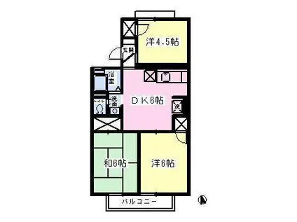 メゾンドマリカA(3DK/1階)の間取り写真