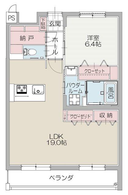 DIOS ILEX 長泉(1LDK/1階)の間取り写真