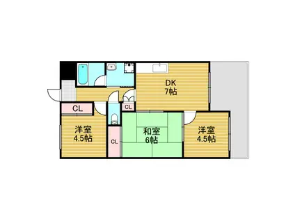 AHM1(ワンルーム/1階)の間取り写真