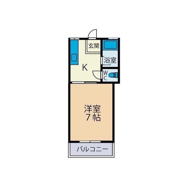 サンロード厚木Aー1(1K/2階)の間取り写真