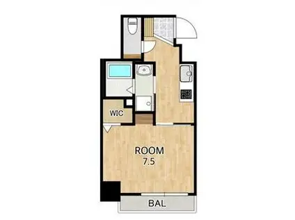 マリーベル栄(1K/9階)の間取り写真