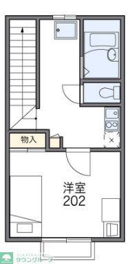 レオパレスルミエール(1K/2階)の間取り写真
