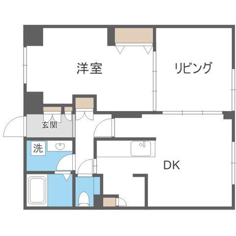 テングッド祖原(2LDK/2階)の間取り写真