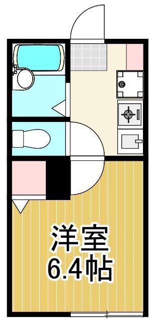 レジデンス江北(1K/1階)の間取り写真