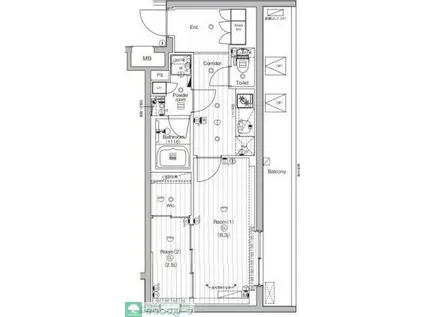 PREMIUM CUBE 世田谷(2K/3階)の間取り写真