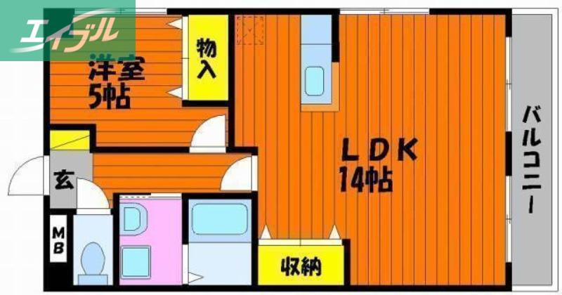 サンテロワOMORI(1LDK/3階)の間取り写真