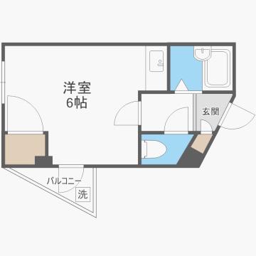 ネクステージ清水(1K/2階)の間取り写真