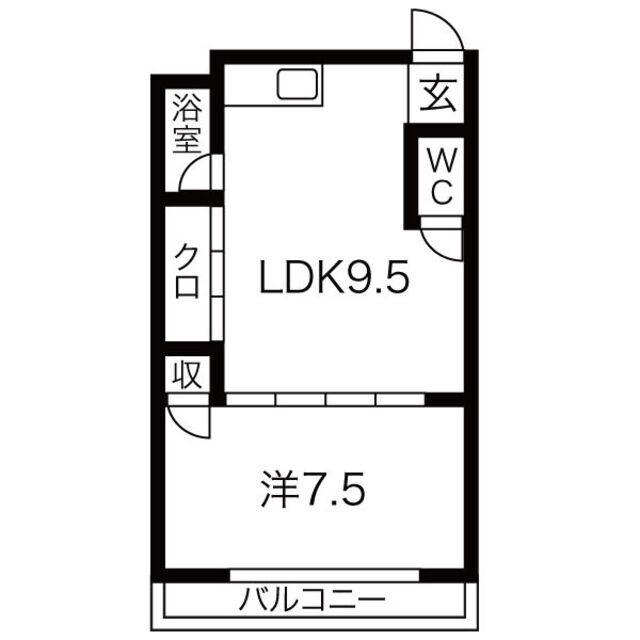 コーポ寿(1LDK/2階)の間取り写真
