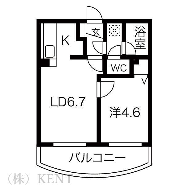フォレスト円山(1LDK/2階)の間取り写真