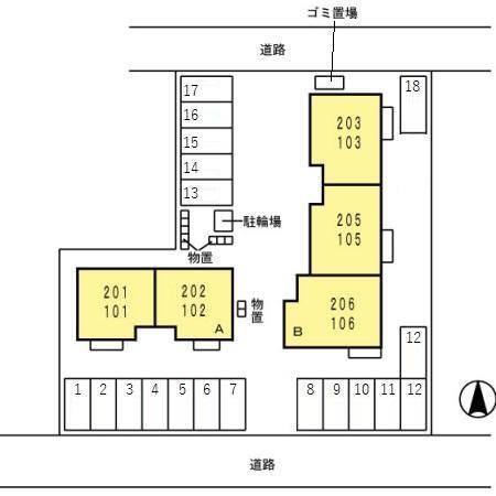 クロワール(2LDK/2階)の間取り写真