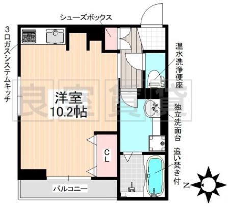 プランタン池下(ワンルーム/3階)の間取り写真