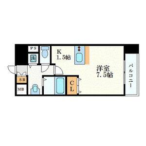 プレサンス 名古屋STATIONアライブ(ワンルーム/2階)の間取り写真