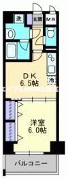ハアラン表町(1DK/5階)の間取り写真