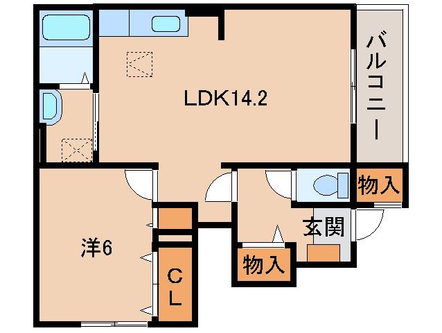 アトランティスII(1LDK/1階)の間取り写真