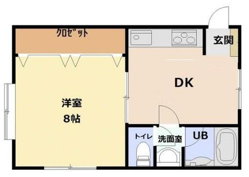サンハイムオオノ(1DK/1階)の間取り写真