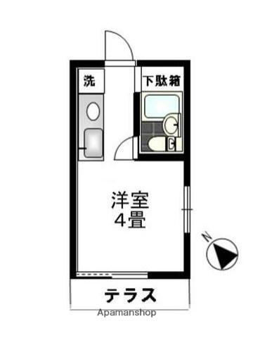コスモコーポ上大岡(ワンルーム/1階)の間取り写真
