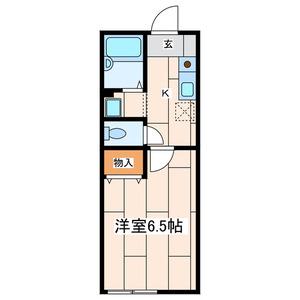 メゾンボヌール(1K/1階)の間取り写真