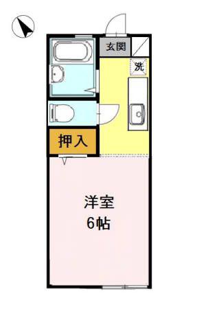 佐藤ハイツ(ワンルーム/1階)の間取り写真