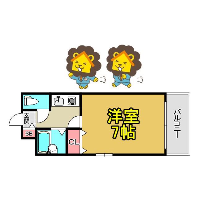 Mプラザ城東(1K/7階)の間取り写真