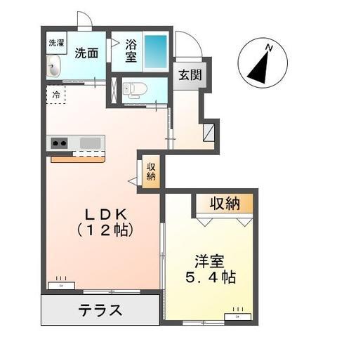 ワンダーランド(1LDK/1階)の間取り写真