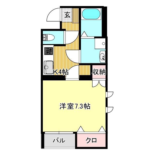 フレード高島町(1K/5階)の間取り写真