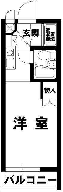 グラン蒲田(ワンルーム/4階)の間取り写真