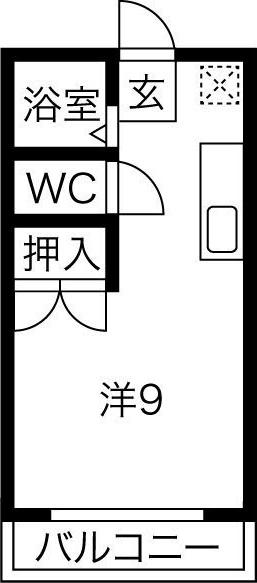 アネックスミヤタ拾号館(ワンルーム/1階)の間取り写真