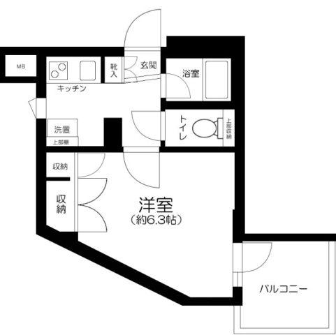 EXIM NISHISUGAMO(1K/8階)の間取り写真