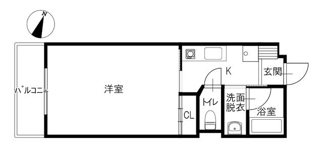 R・NANCHI(1K/2階)の間取り写真