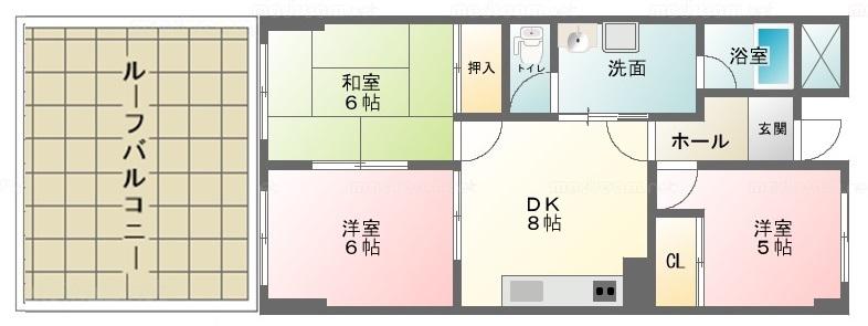 グレースコート青葉丘(3DK/1階)の間取り写真