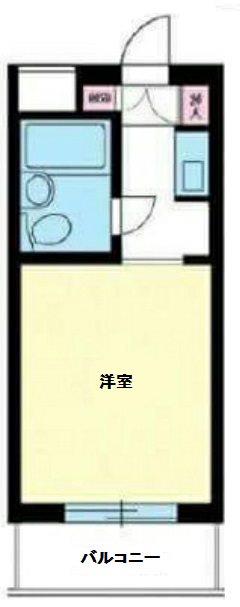 ユースフル祐天寺NO.2(ワンルーム/4階)の間取り写真