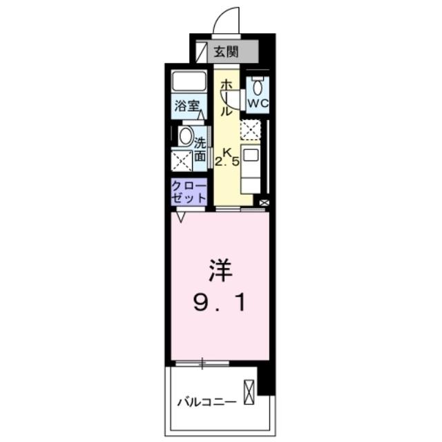 マジェスティ(1K/2階)の間取り写真