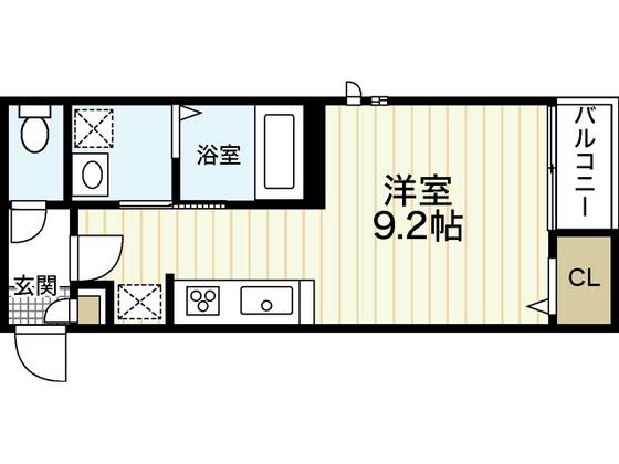 GRANDTIC REIMEI(ワンルーム/1階)の間取り写真