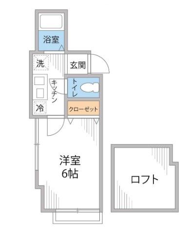 コンフォール(1K/2階)の間取り写真
