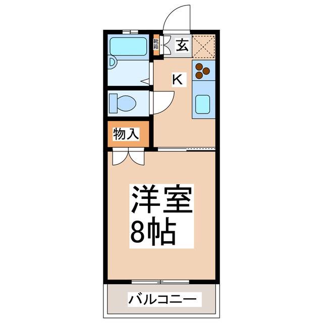 コーポサンライト(1K/2階)の間取り写真