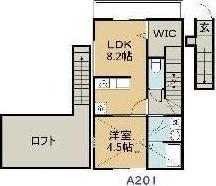 ベルグレイヴィア新居浜中央(1LDK/2階)の間取り写真