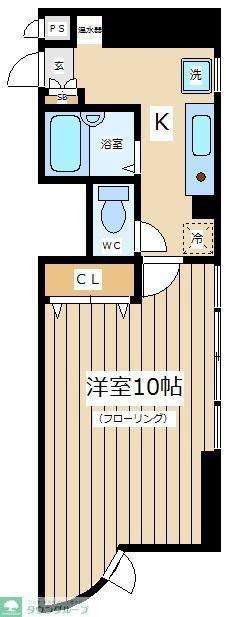アネックスI(1K/3階)の間取り写真