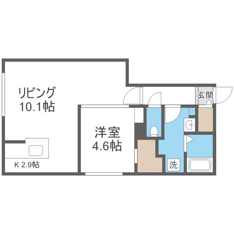 TーSTAGE FUSHIMI(1LDK/4階)の間取り写真