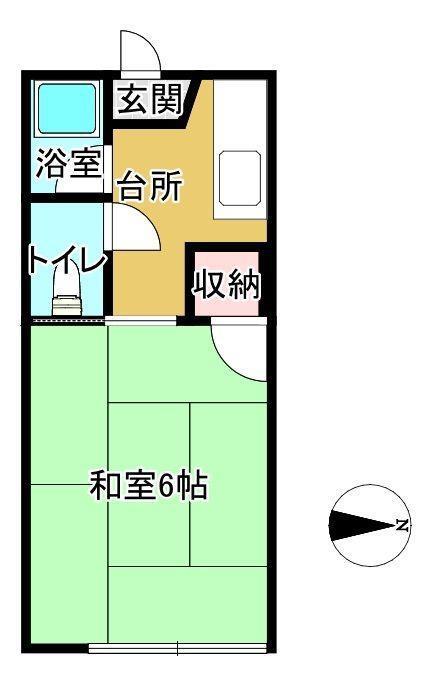 コーポ佐藤(1K/1階)の間取り写真