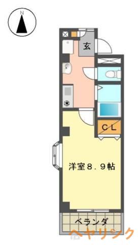 ボヌールT・M日進(1K/3階)の間取り写真